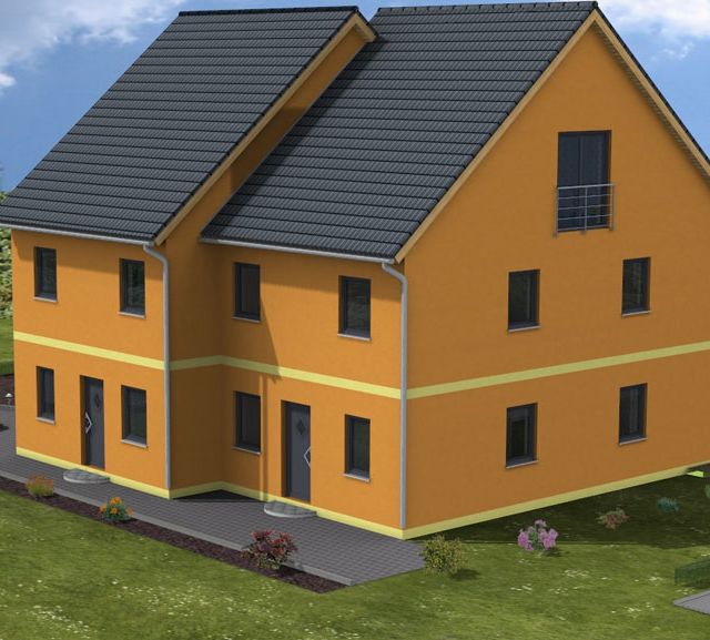 Doppelhaus-Hausbau mit Zahnabau - BAU UND AUSBAU GmbH in Zahna-Elster in der Region Lutherstadt Wittenberg