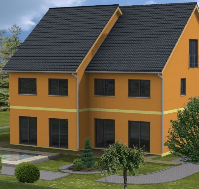 Doppelhaus-Hausbau mit Zahnabau - BAU UND AUSBAU GmbH in Zahna-Elster in der Region Lutherstadt Wittenberg
